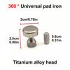 Paintless Dent Removal Tool Pulling Tabs Rotatable Head Titanium Alloy Puller Tabs For Hail Damage Body Maintenance Dent Repair