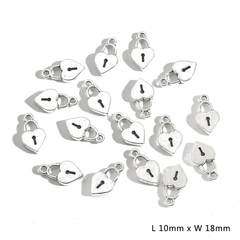20/30Pcs Antique Silver Plated Key Lock Charm Pendants for Bracelet Necklace Accessories Diy Jewelry Making Handmade