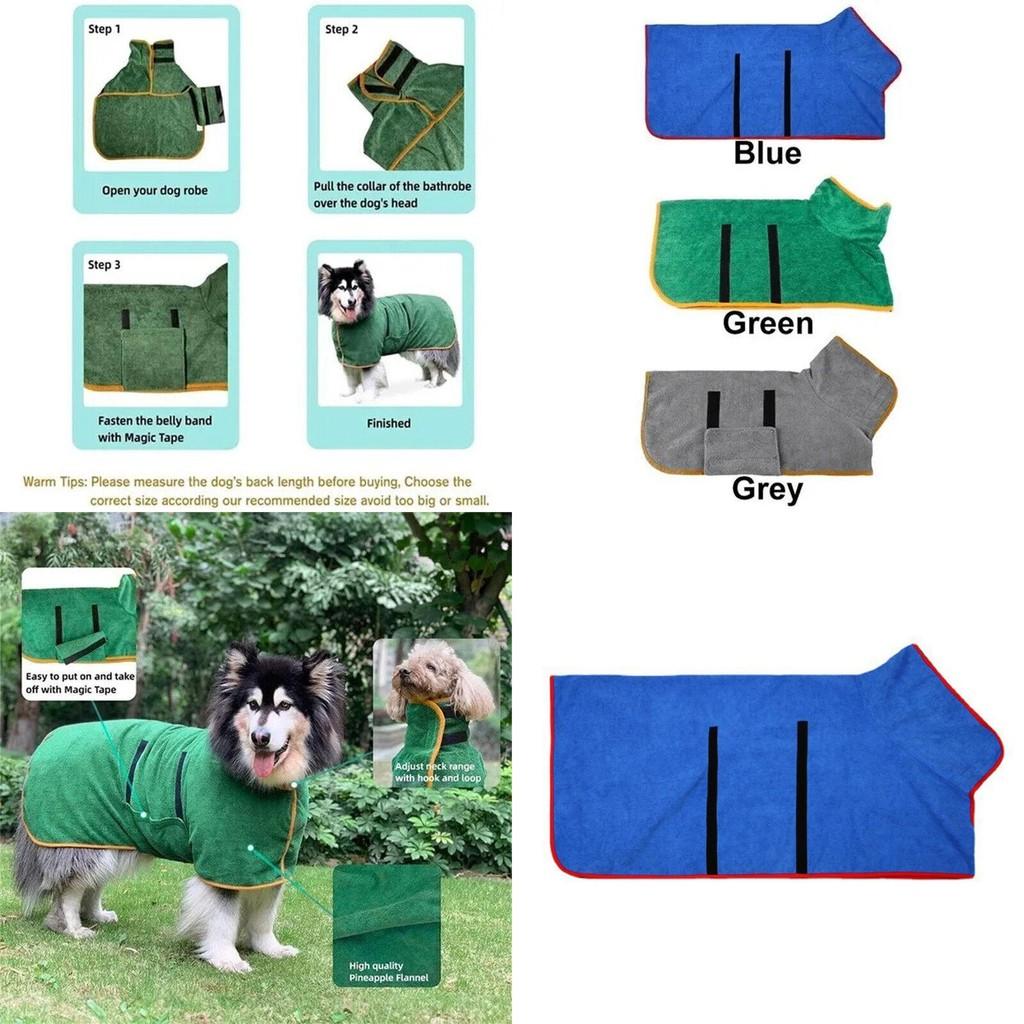 New Dog Bath Towel Absorbent And Wraps Around Your Pet Wholesale Pet Bathrobe