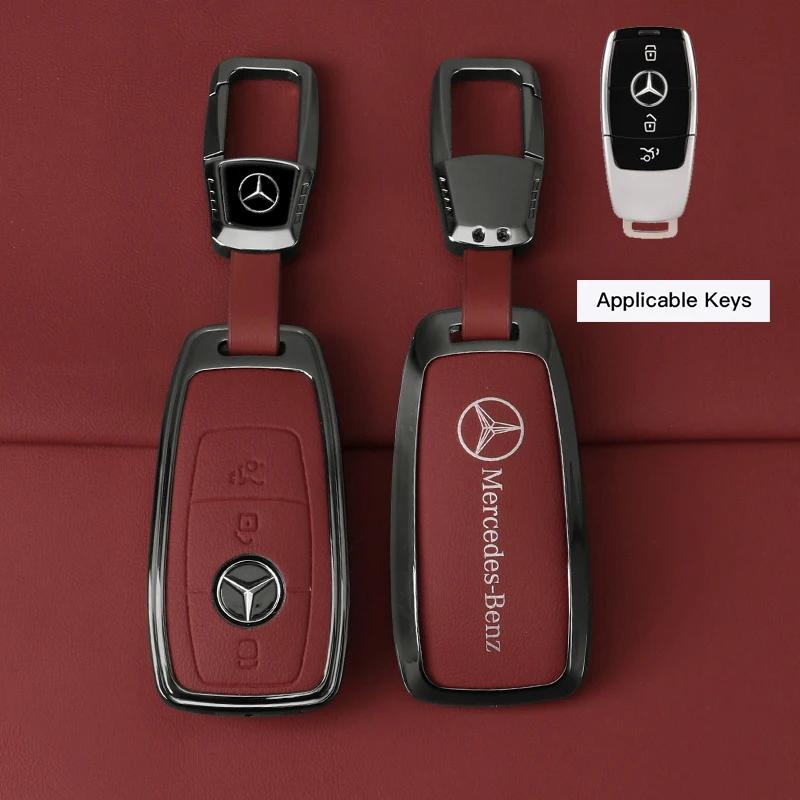 GLC GLB Auto Leder Schlüssel Vollhülle Schale Halter Schutzhülle Für Mercedes Benz AMG W204 W205 W203 W211 W212 W213 W201 W210 W