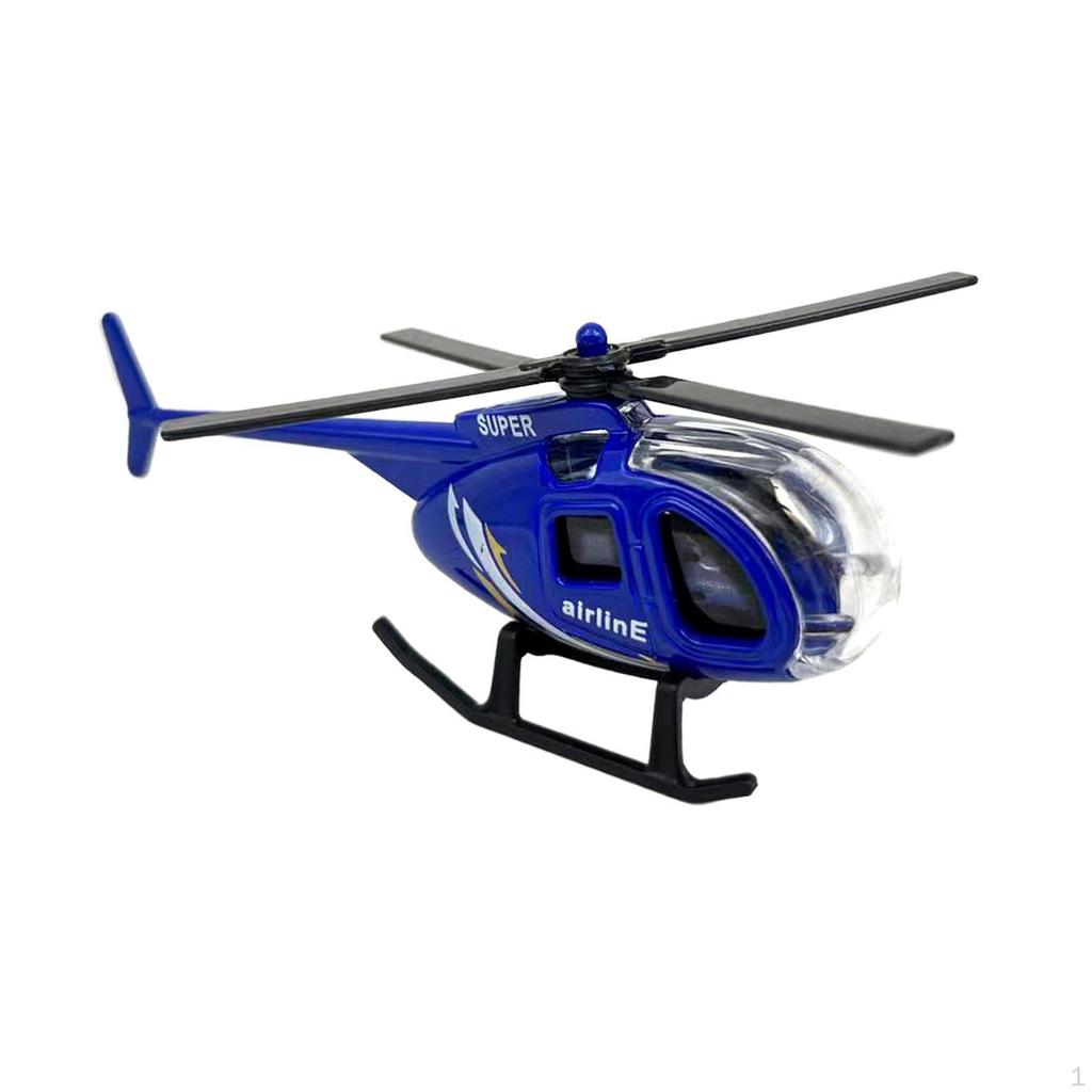 1/64 Die-cast Alloy Helicopter Airplane Model for Children Kids Party Gift Ornament Cake Decoration