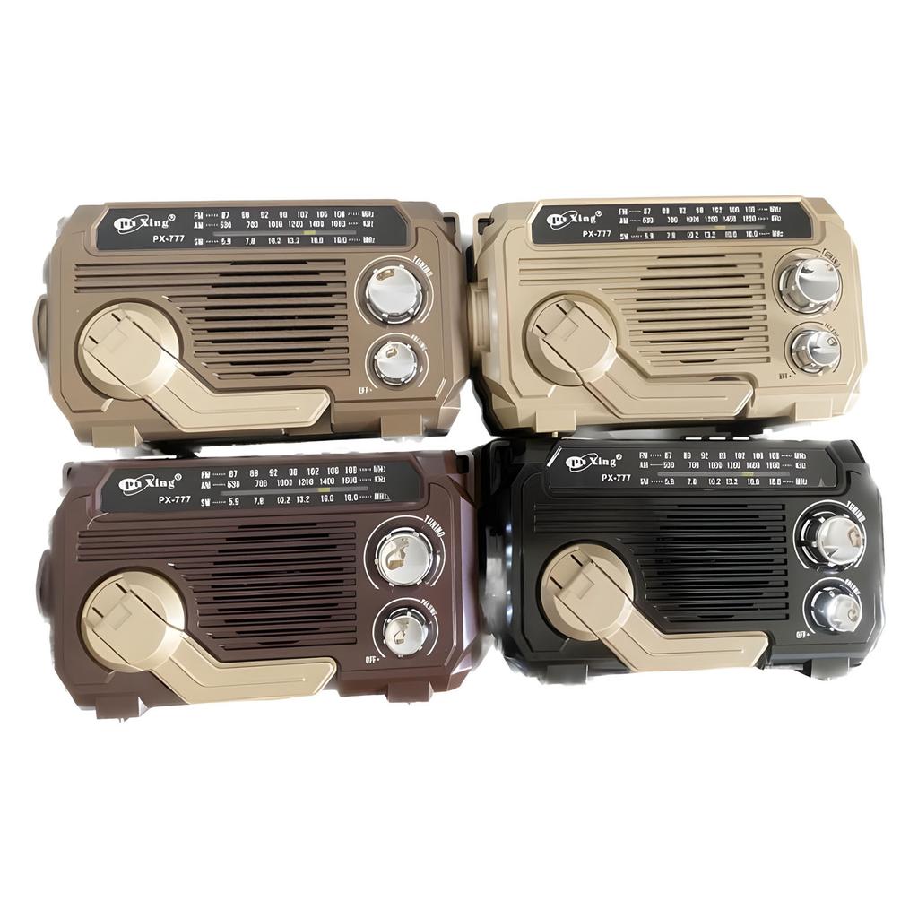 FM AM SW Radio Solar Charging Emergency Radios Receiver Hand Crank Bluetooth 5.2 Support TF USB Random Colors
