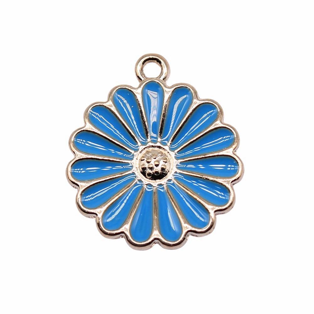 

10шт подвески-цветы Kc золотого цвета из цинкового сплава 21х18мм