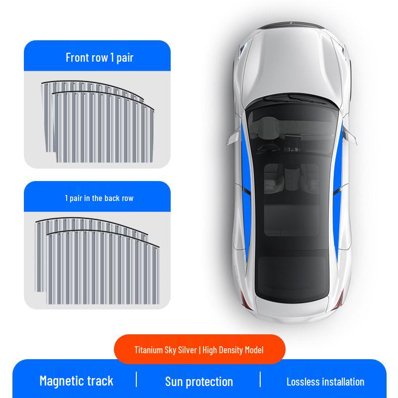 Magnetic Car Sunshade Privacy Curtain No-Install for Rear Seat Windows