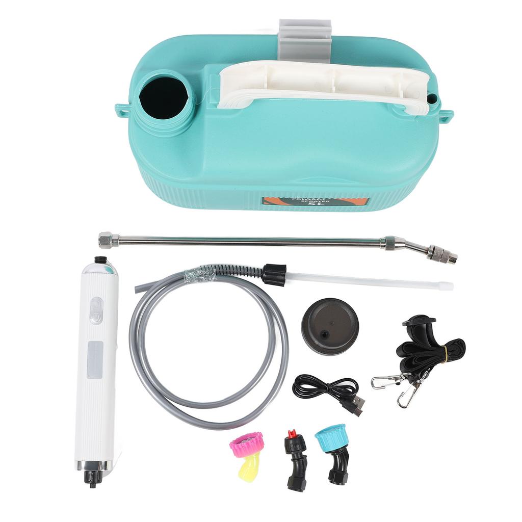 Electric Garden Sprayer 3.7V 5L 2000mAh Anti Leakage Battery Powered Sprayer with Telescope Wand