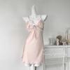 Satin Ice Silk Lace Nightdress with Chest Pad - Women's Thin Sling High-End Pajamas