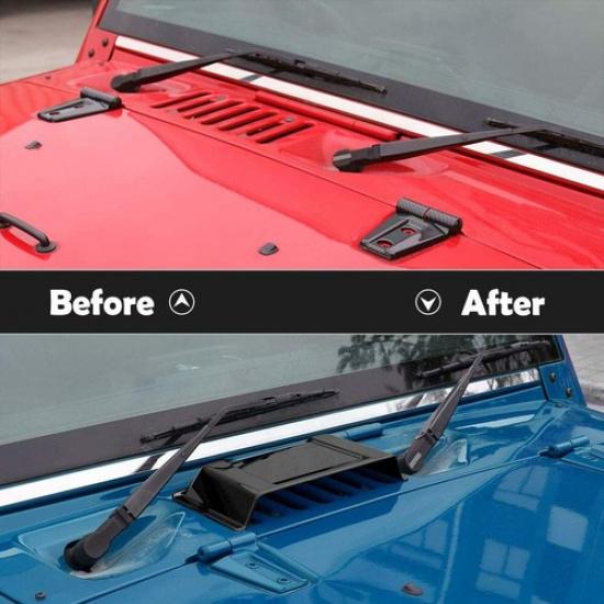 Hood Vent Hood Scoop Vent Cover for 97-17 Jeep Wrangler TJ JK JKU Accessories B