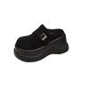 2025 spring new small muffin slippers women wear a pedal thick-soled retro bag head half slippers niche