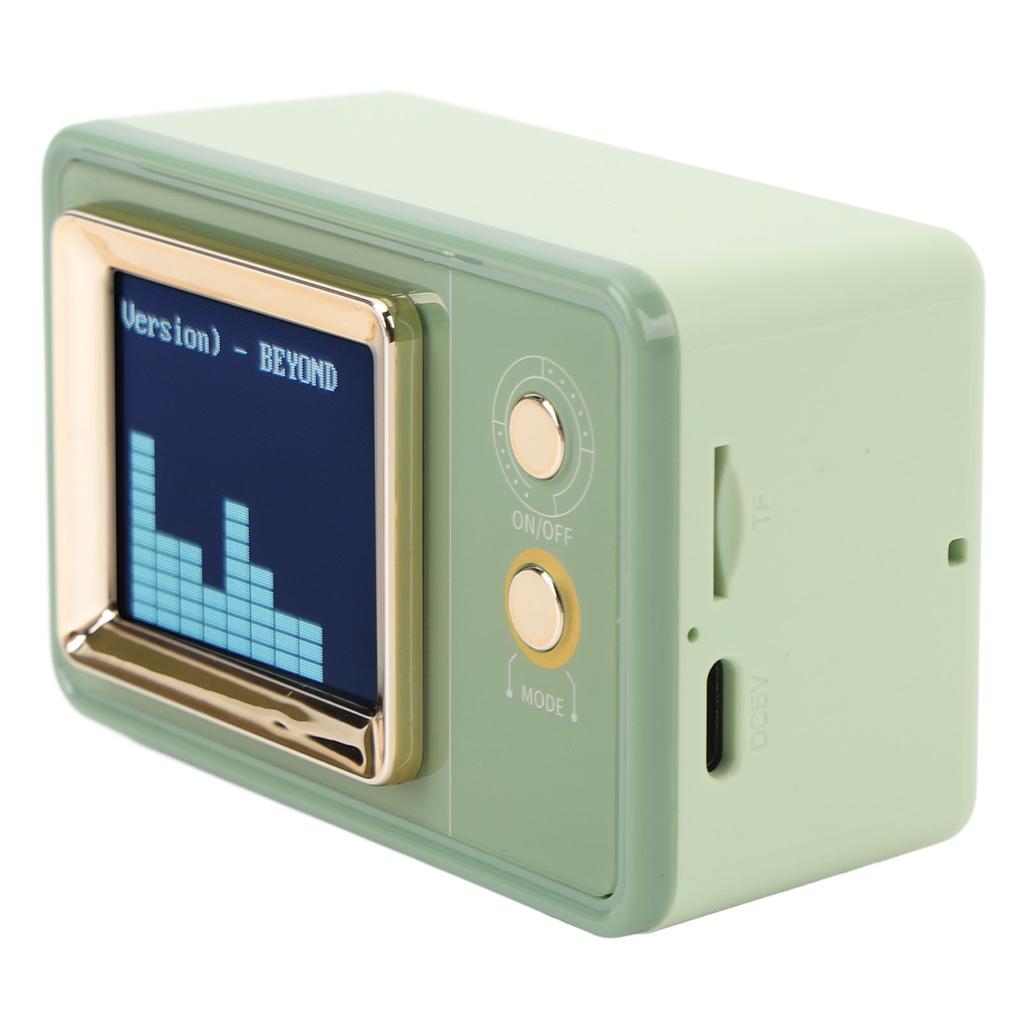 Compact BT Speaker Dynamic Scene Lyrics Desktop Clock Calendar Projection Screen Speaker for Daily