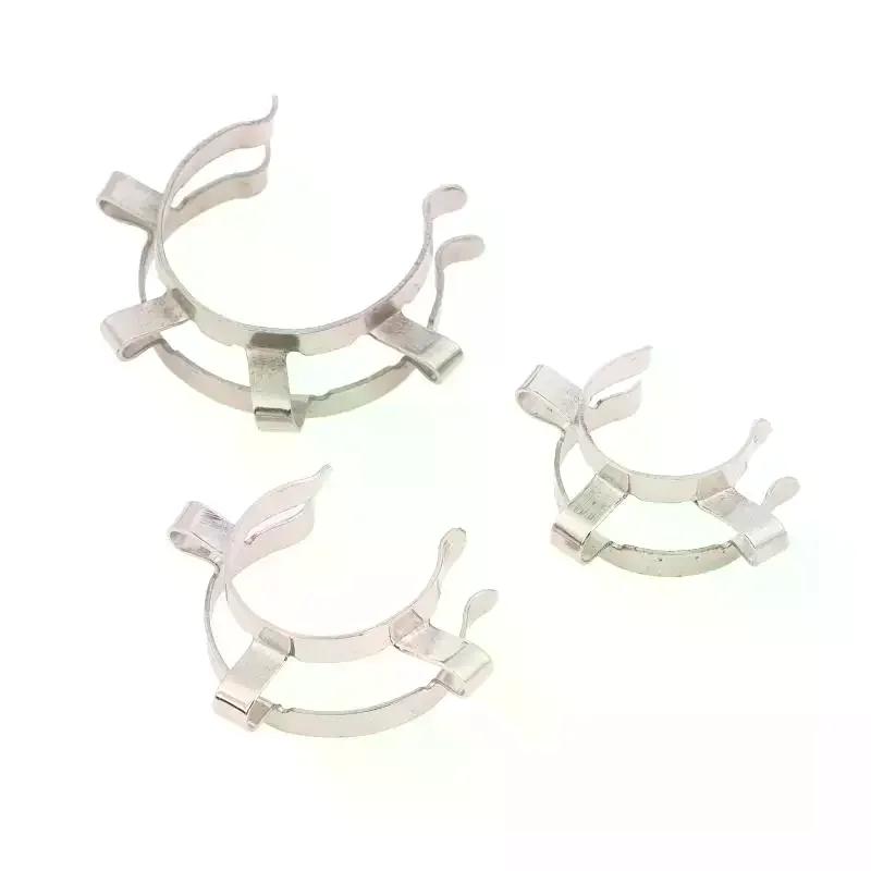 1Pc Stainless Steel Standard Ground Mouth Clip Caliber 14#19#24#29#34#45# Laboratory Clamp Heat Resisting Ground Clip Adapter