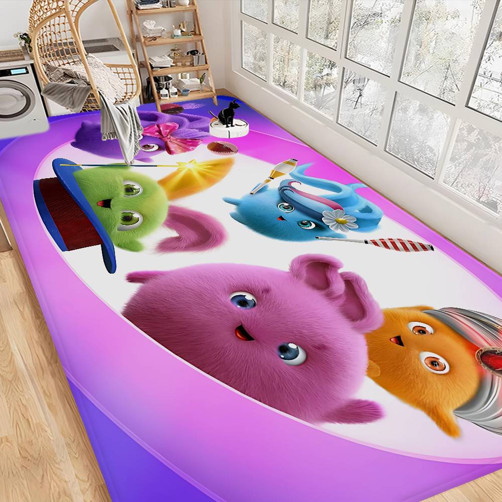 

Sunny B-bunnies Floor Mat Rectangle Anti-slip Home Soft Badmat Front Door Indoor Outdoor Mat Hotel Decor Mat 50x80cm