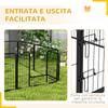 8-Piece Modular Dog Fence for Indoor and Outdoor Use, Steel, 80x60 cm, Black