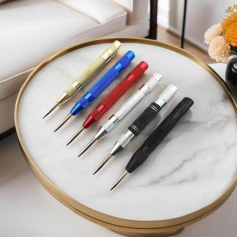 Automatic Center Punch for Metal & Wood - High Elasticity & Precision Positioning Hand Tool