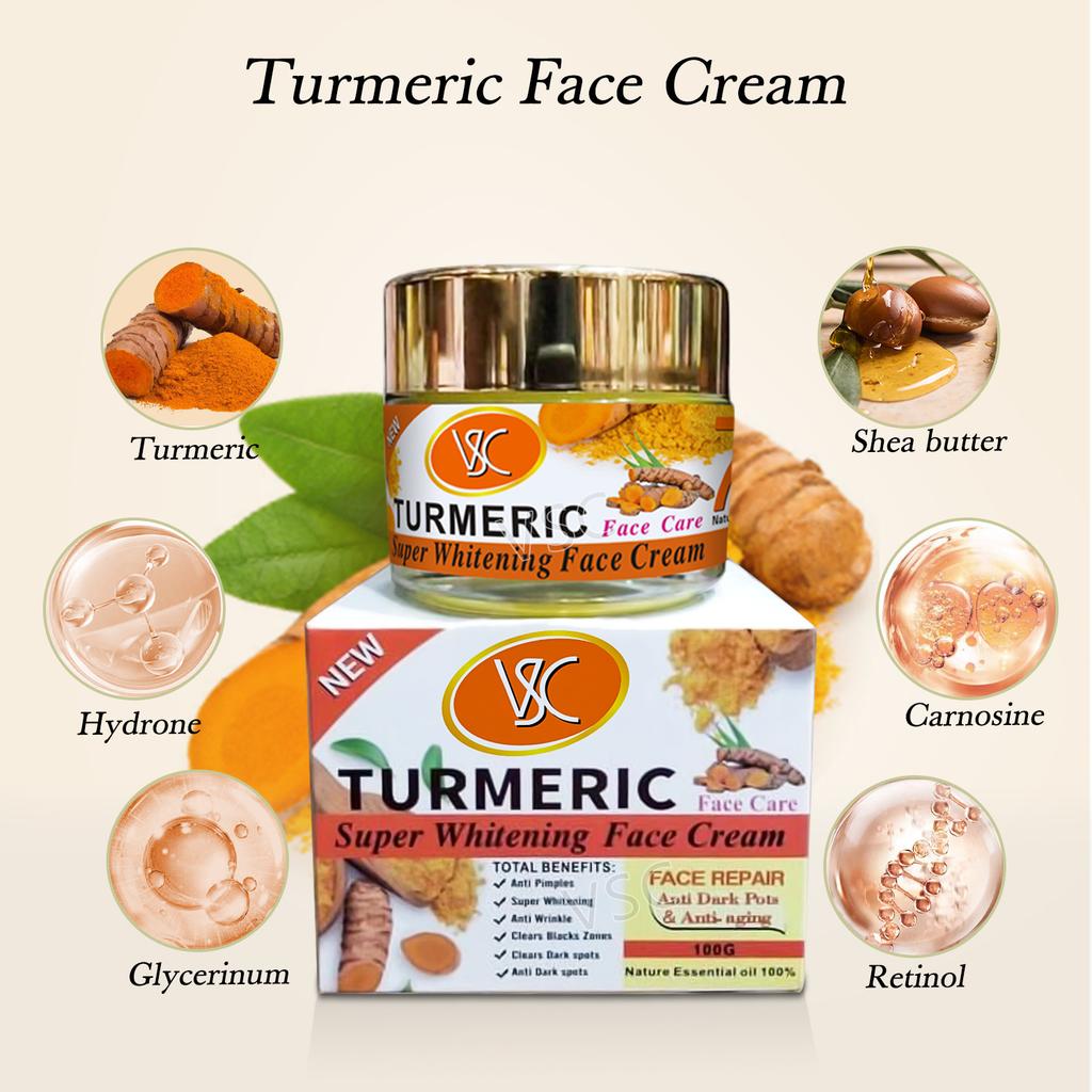 Turmeric Face Cream Brightens Skin Tone Moisturizing Facial Lotion
