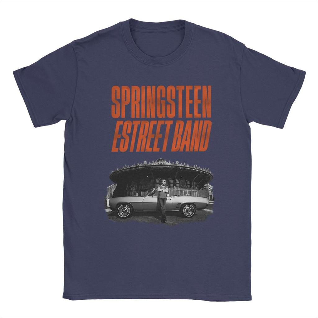 Bruces The E Street Band Springsteens T Shirts for Men Cotton Novelty T-Shirt Round Neck Tees Short Sleeve Tops 4XL 5XL 6XL