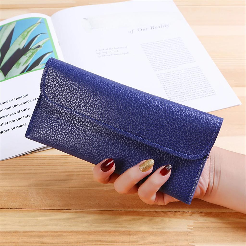 Women PU Leather Long Wallets Fashion ID Credit Card Holder Bag Portable Money Bag Coin Purses