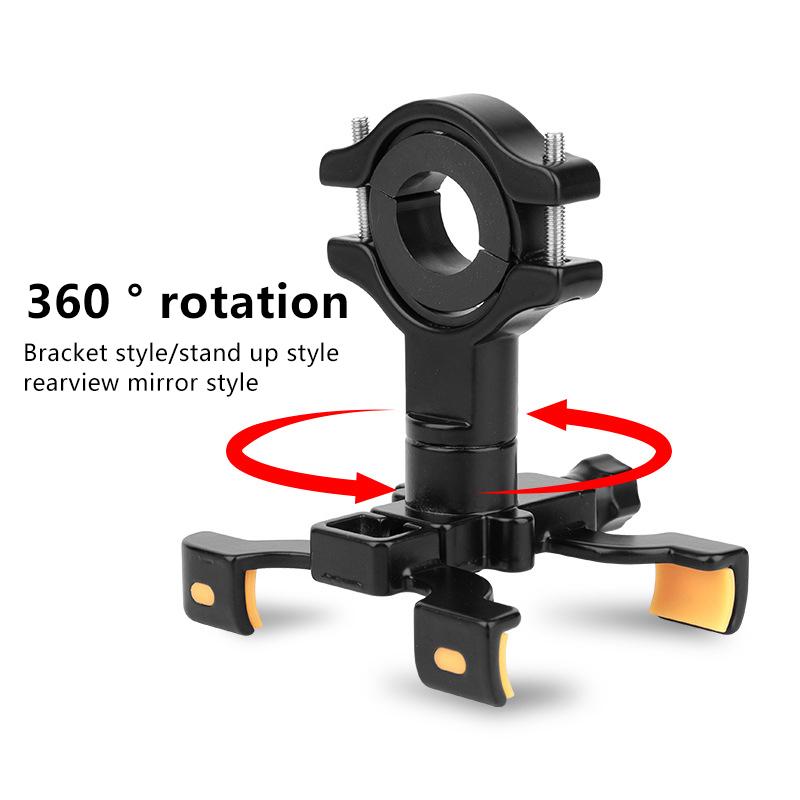 Bicycle Phone Holder Aluminium Alloy Mobile Phone Stand 360 Degrees Rotating Adjustable Handlebar Bracket