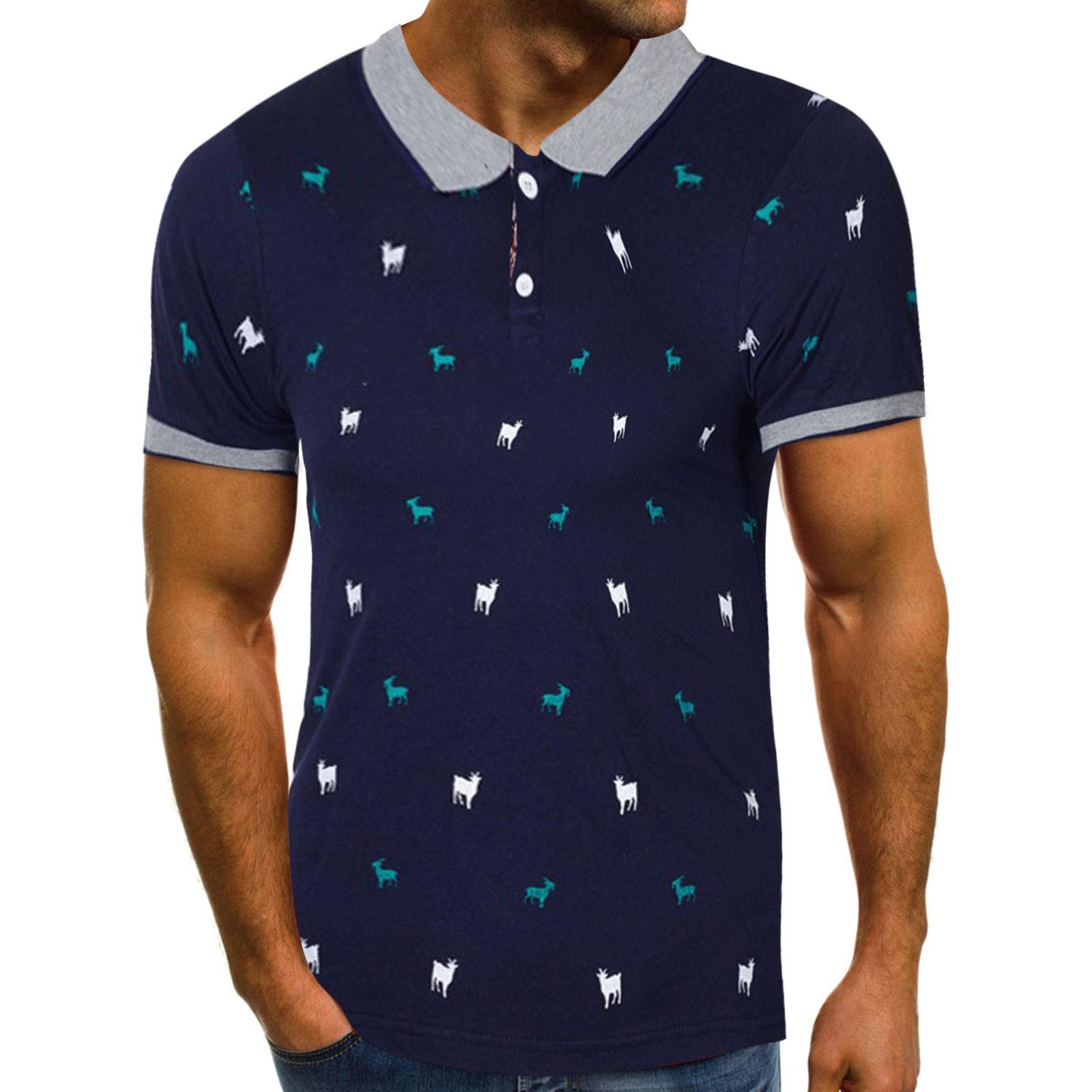 

(SU)Fashion Personality Men s Summer Casual Slim Short Sleeve T Shirt Top Blouse