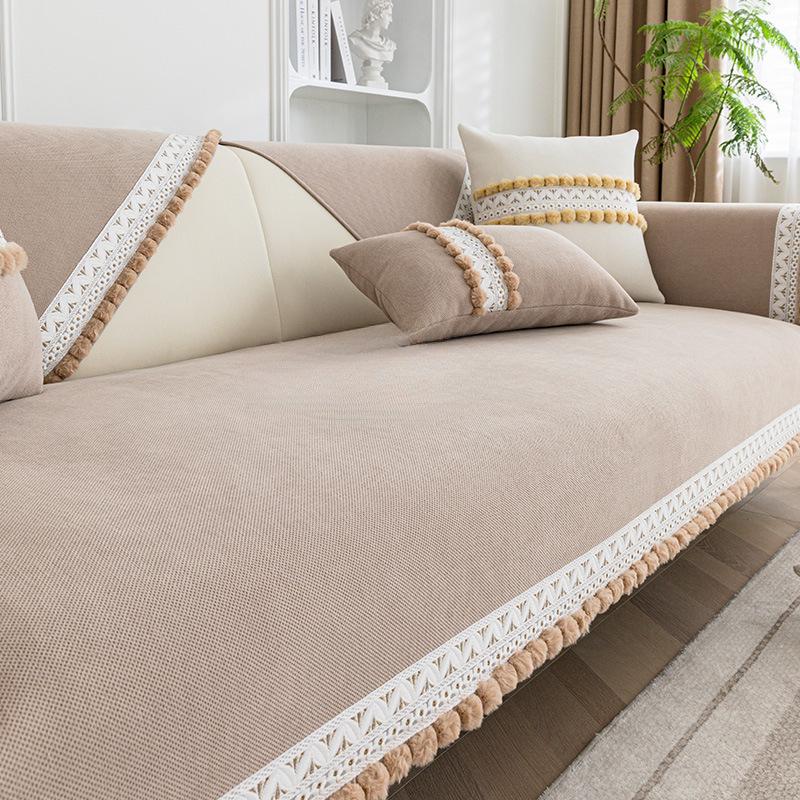 Pernă de canapea din chenille Four Seasons Universal Modern, simplu, antiderapant, din piele, husă de canapea, pernă pentru spătar, pânză