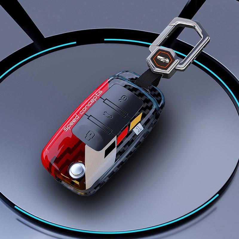 Protect Car Key Shell For Volkswagen Polo Passat B5 Golf 4 5 6 MK5 MK6 Eos Bora Beetle TSI New Carbon ABS Cover Case