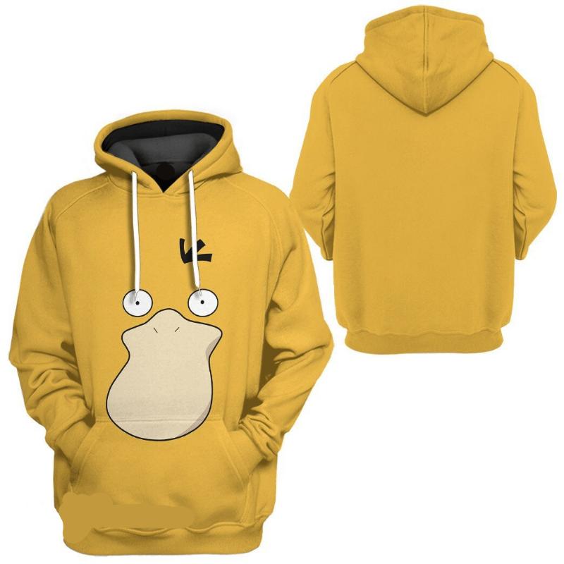 Ny Potdemiel Dame Vår Høst Pkm Hettegenser Pikachu Og Eevee På Bakken 3d Trykk Langermet Genser Trendy Fritidsklær