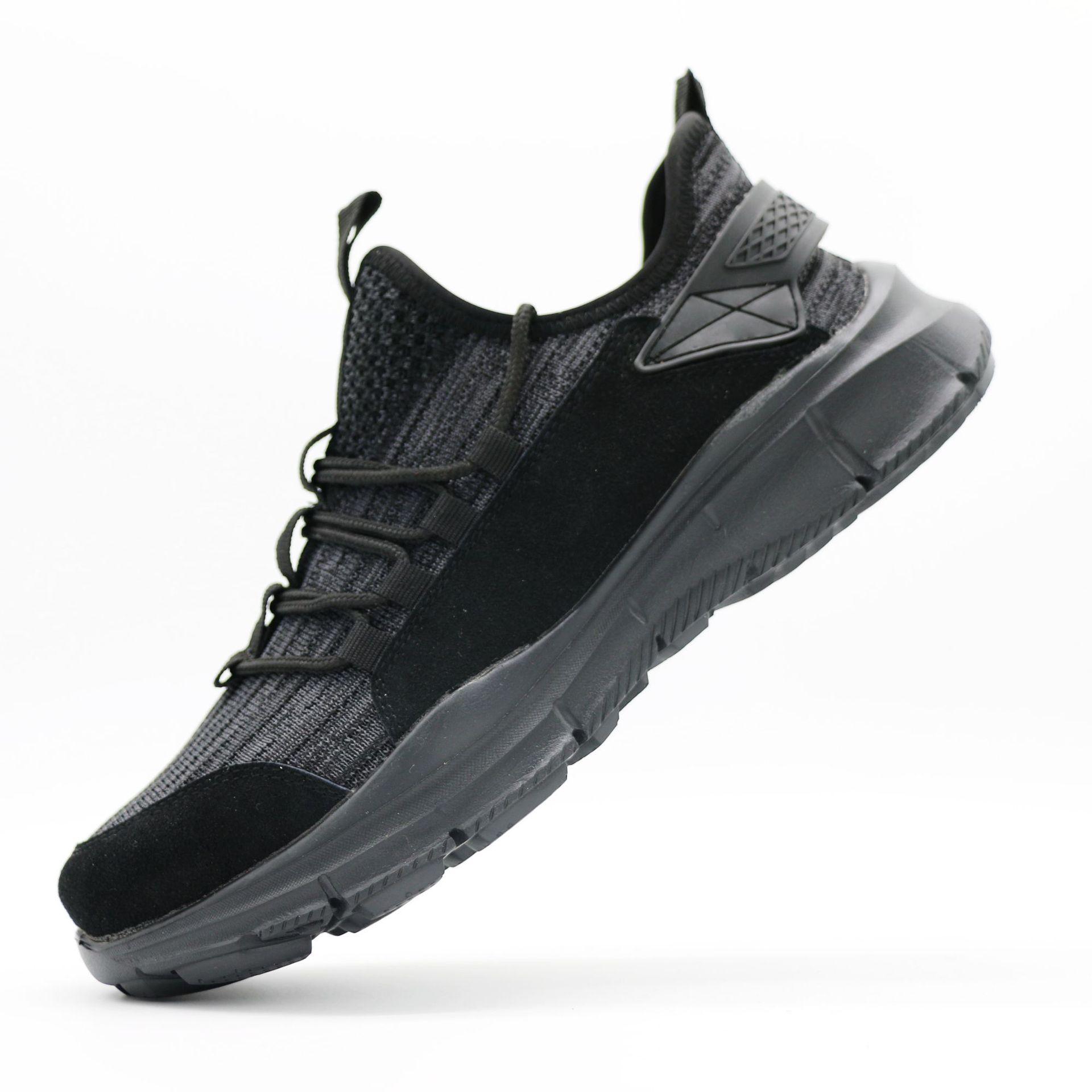 

мужская противоударная и проколостойкая летняя дышащая рабочая обувь со стальным подноском защитная обувь Camel Black * 37