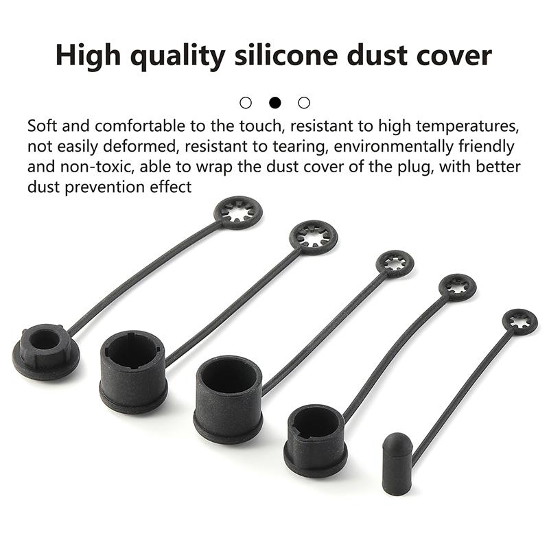 2 Pezzi Coperchio Antipolvere in Silicone Per Spine di Alimentazione Audio di Rete Connettori Speaker Xlr 6.35Mm Tappo Protettivo Impermeabile
