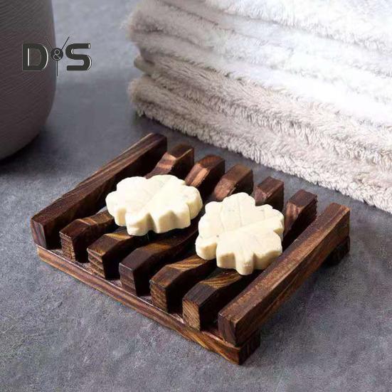 Soap Box Holder High Durability Not Easily Deformed Easy To Clean Bamboo Case Tray Decorative Wooden Soap Drain Holder