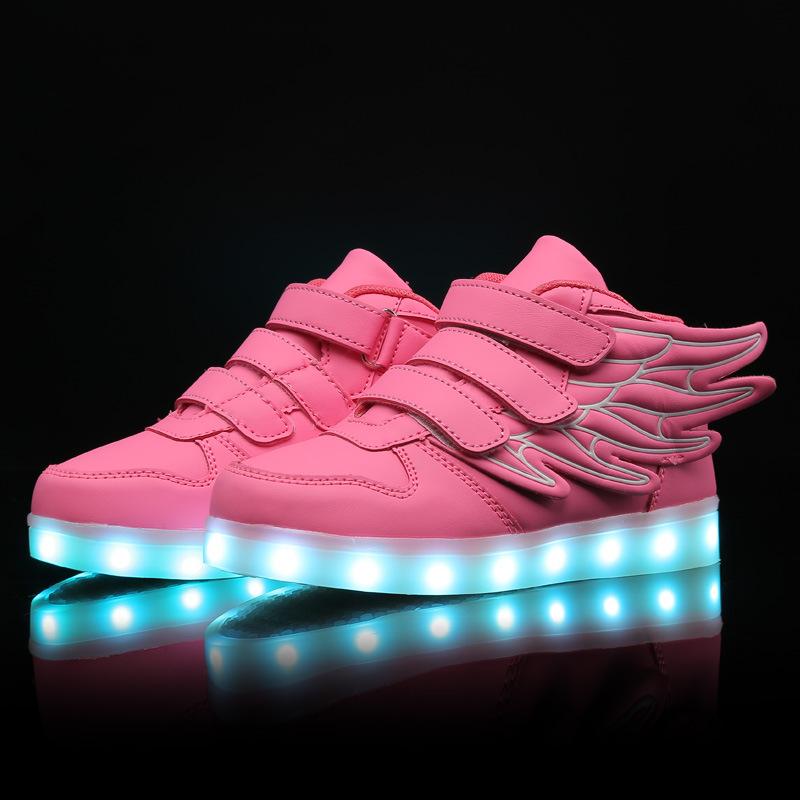 

Up Children Light Sneakers Toting Usb Charging Indoor Outdoor Spring Summer 37 рожевий
