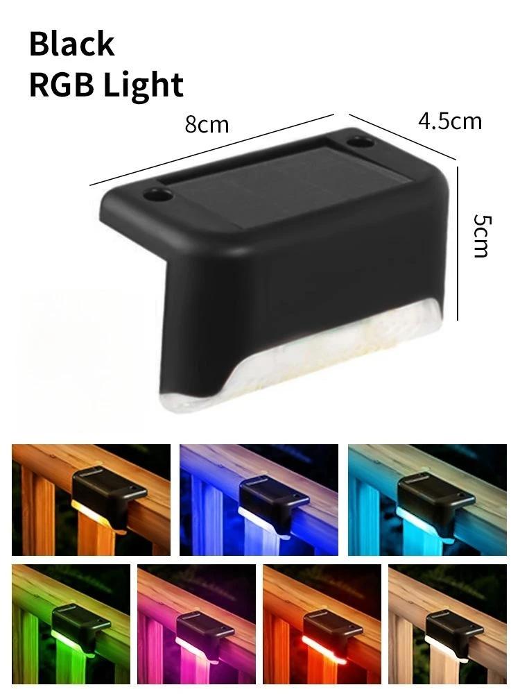 Solar Deck Lights 1 PacK Outdoor Step Lights Waterproof Led Solar Lamp For Stairs Railing Step Fence Yard Patio and Pathway