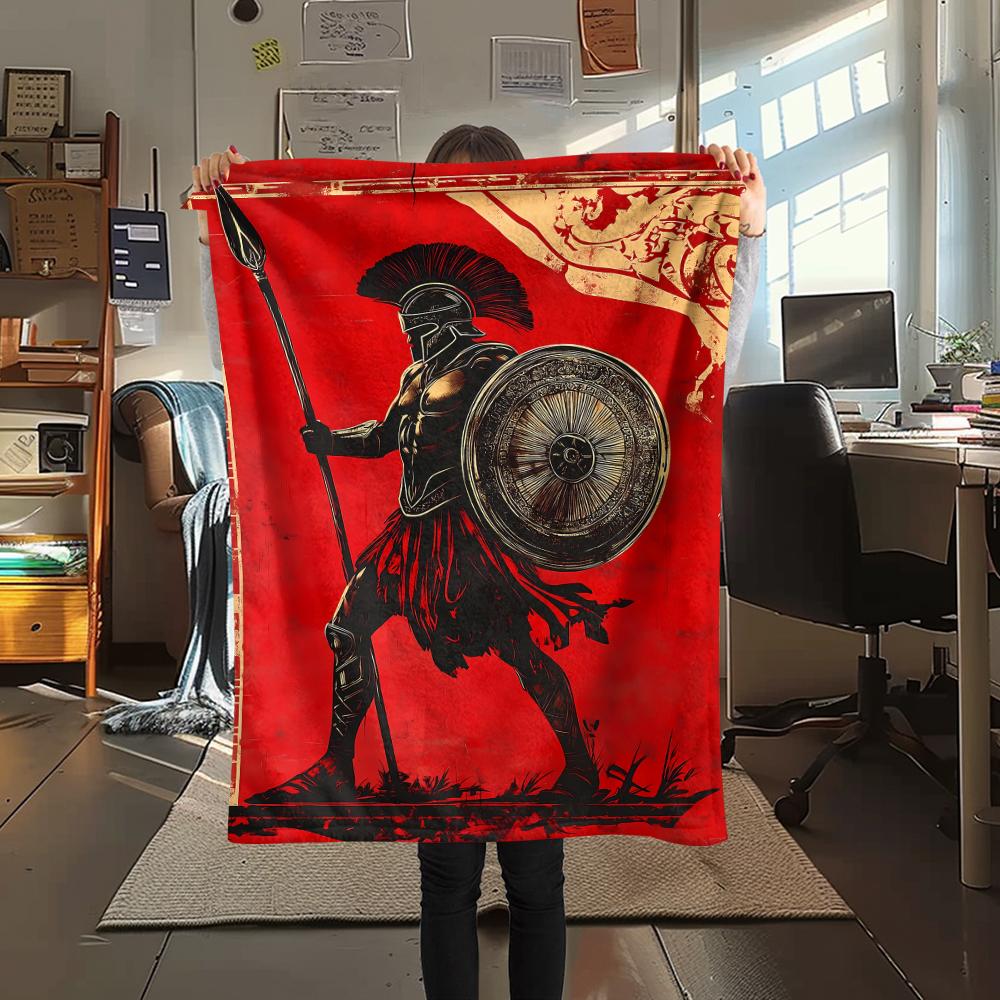 Red Element Cherry Football Print Flannel Blanket,High Quality Comfortable for All Seasons,Home Decor,Warmth and Comfort,Perfect for Christmas Gifts