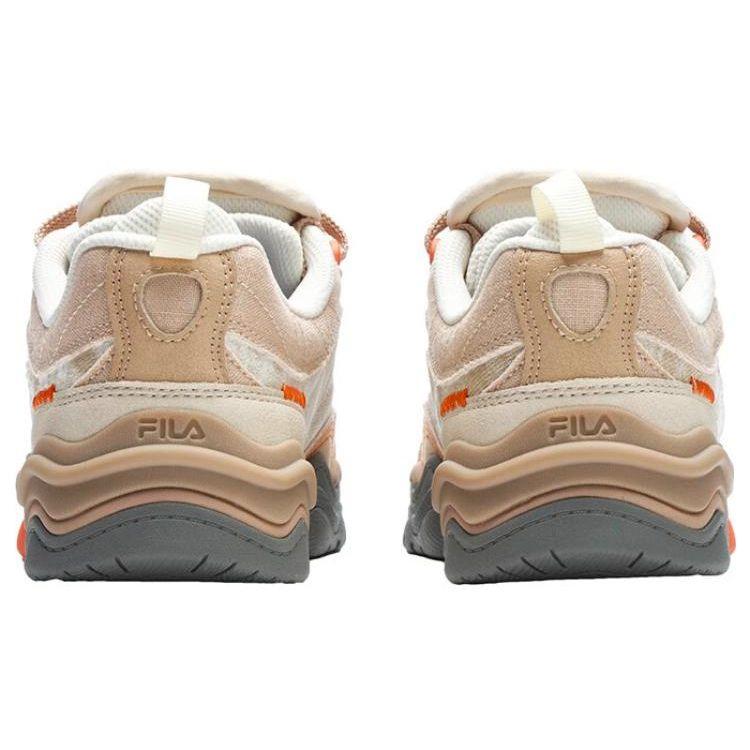 Fila Fusion Kick Wave Sole Sneakers Fabric Synthetic Leather Fashion Comfortable Low Top Women Sneakers Cassava-Powder T12W312201FTA