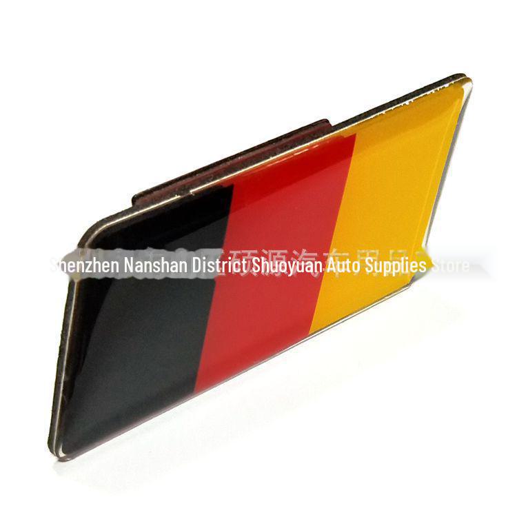 Patriotic Car Sticker with Crystal Epoxy Aluminum Alloy Buckle