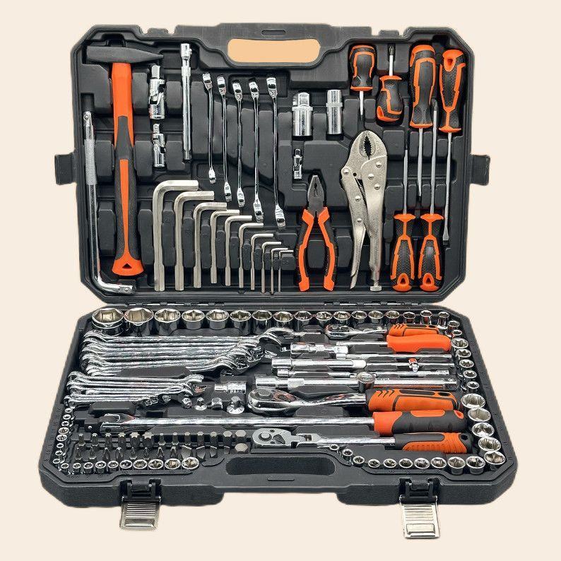 Multifunctional Auto & Motorcycle Repair Tool Set with Ratchet Socket Wrench
