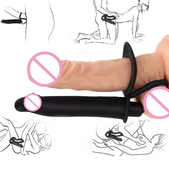 10 Speed Dual Vibration Realistic Dildo Butt Plug Massager Couple Adult Sex Toy