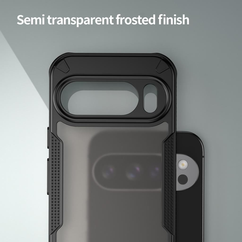 For Google Pixel 10 Pro Case PC+TPU Semi-Transparent Frosted Finish Protective Phone Cover