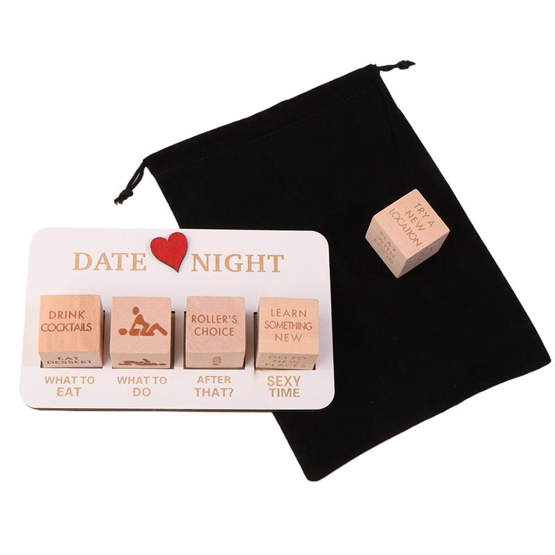 

Date Night Dice After Dark Edition, Date Night Wooden Dice Game For Couples, Деревянные многоразовые игральные кости для пар, Забавная дата на годовщину