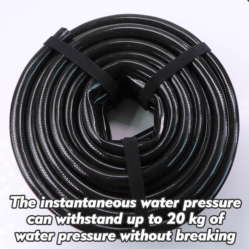 1/2" 13/16mm PVC Hose Garden Irrigation Auto Watering Pressure-Proof Black Main Tube Lawn Agriculture Orchard Car Wash Fitting