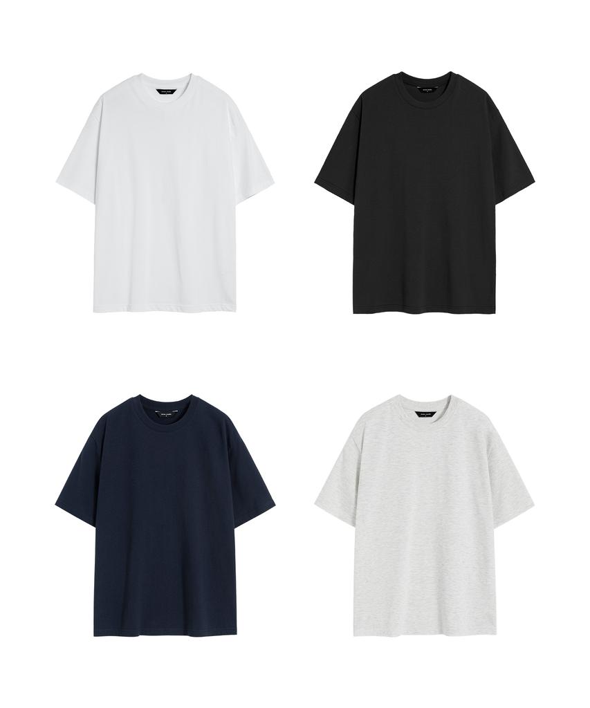 UNIONSTUDIO ( 2 Pack ) Loose Fit Basic Silky Short Sleeve T-Shirt ( 6 Colors )