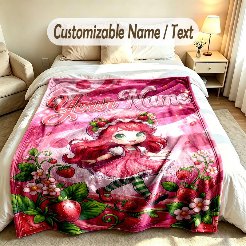 Fantasy Magic Theme Soft Blanket Personalized Custom Name Text Print Warm Blanket Home Sofa Bedroom Decor