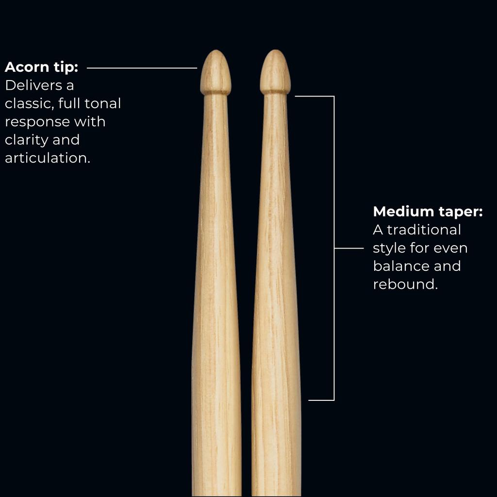 MEINL Stick Brush Meinl Drumstick STANDARD Hickory Acorn Tip 7A SB100 X & (406 13.6mm) []