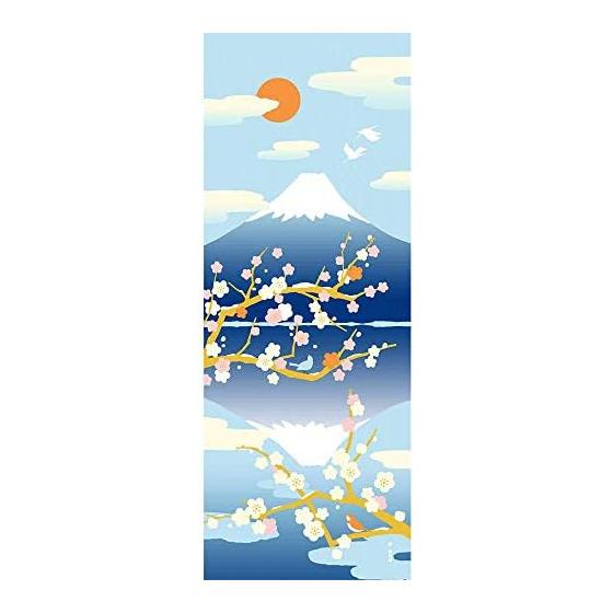 Hamamonyo Tenugui Towel - Sakasa Fuji Blue
