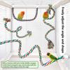 Flexible Spiral Bird Rope Perch Colorful Bendable Cotton Climbing Rope Stand Toy for Parrots, Budgies, Cockatiels, Cage Accessories