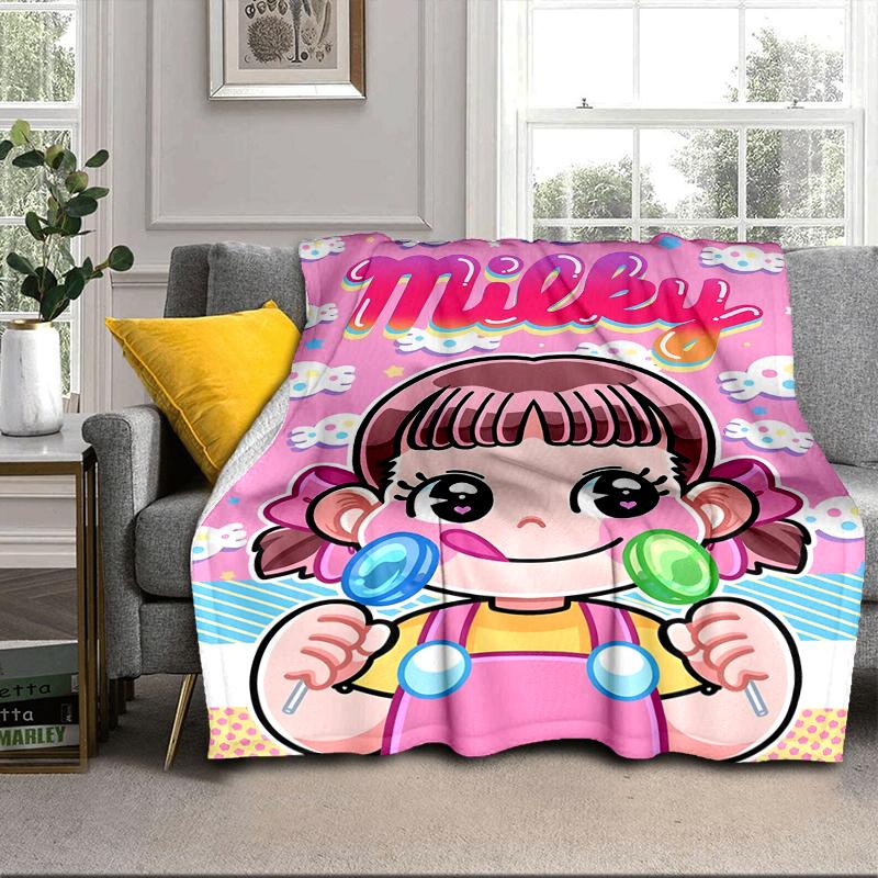Floral milk Celebration Blanket Flannel Blanket for bed, sofa, Camping, Hiking, Picnic Essentials, gift for family Fan gifts