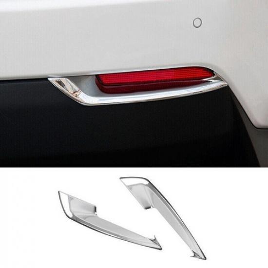 For Lexus NX200t 300 300h 2015-2021 Silver Rear Bumper Fog Light Lamp Bezel Trim