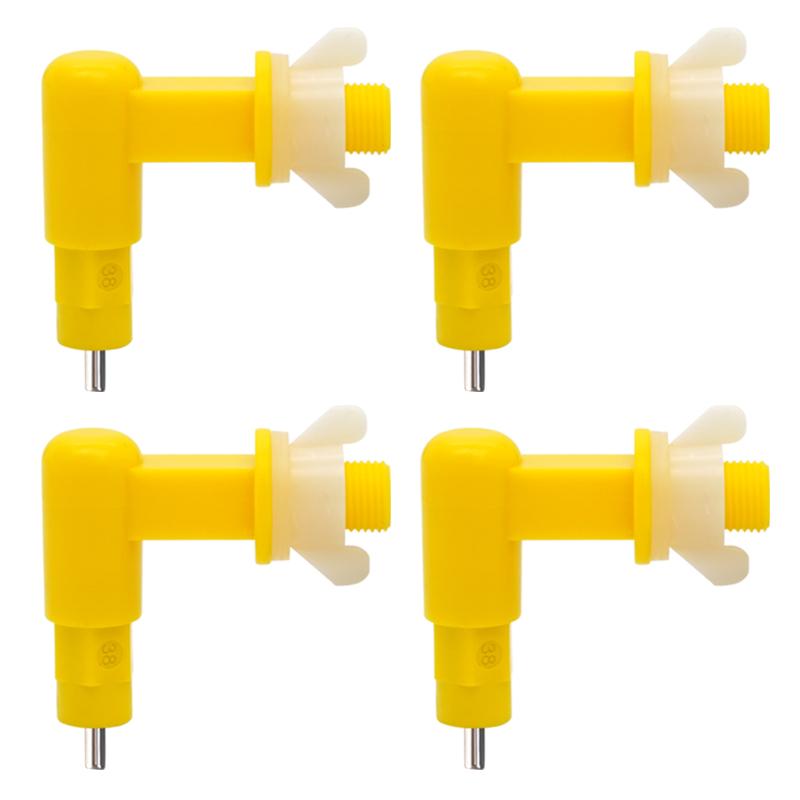 3/6/9pcs Poultry Chicken Nipple Drinker Automatic Rabbit Drinking Fountain 360° Pigeon Hamster Cage Pet Nipple Drinker