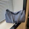 Solid Color Simple Crossbody Bag Large Capacity Canvas Pillow Bag Versatile Shoulder Bag  Student