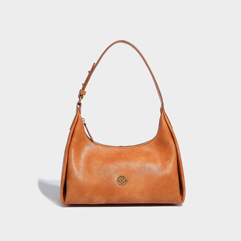 

Женская сумка-подушка 2024 года, новый нишевый дизайн, модная повседневная сумка на одно плечо с подмышкой коричневый