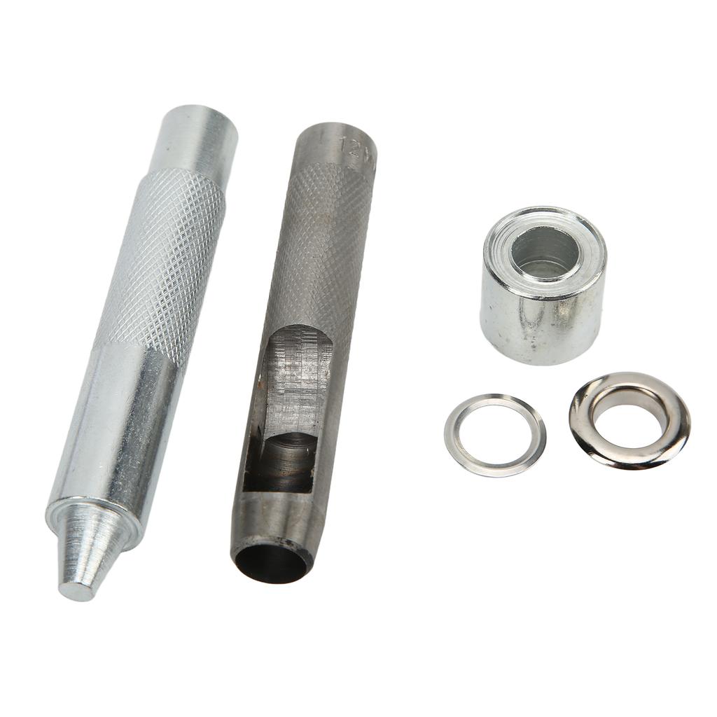 100 Sets Grommets Silver Color Wear Resistant   Production Robust Structure Grommet Tool for Clothing Shoes