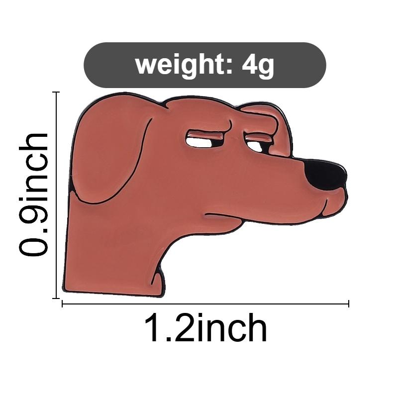 Suspicious-eyed Dog Memes Enamel Pins Cartoon Side Eye Puppy Brooch Lapel Badges Fun Cute Animal Jewelry Gift for Friends